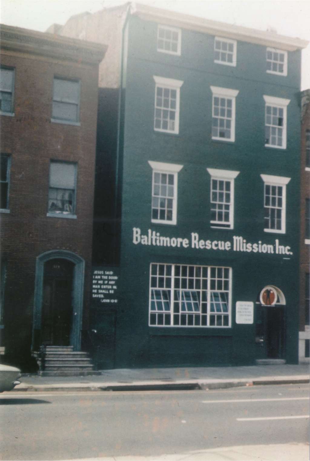 The Baltimore Rescue Mission building, circa 1963